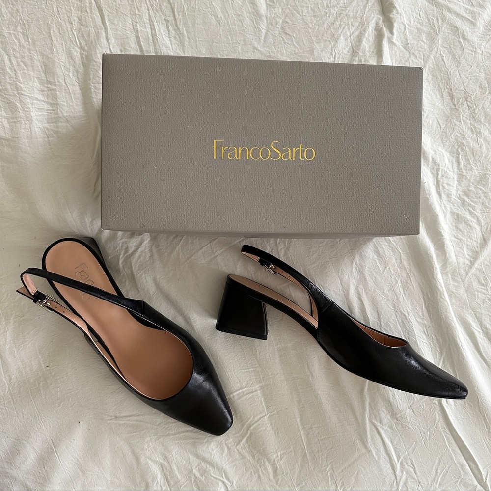 Franco Sarto Jacer Slingback Pump Black NWB